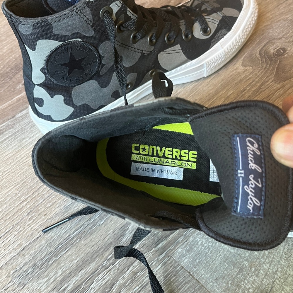 Converse Chuck Taylor All Star Hi-Top Reflective Camo Black Womens 8 UK 6 EU 38 - Picture 6 of 10